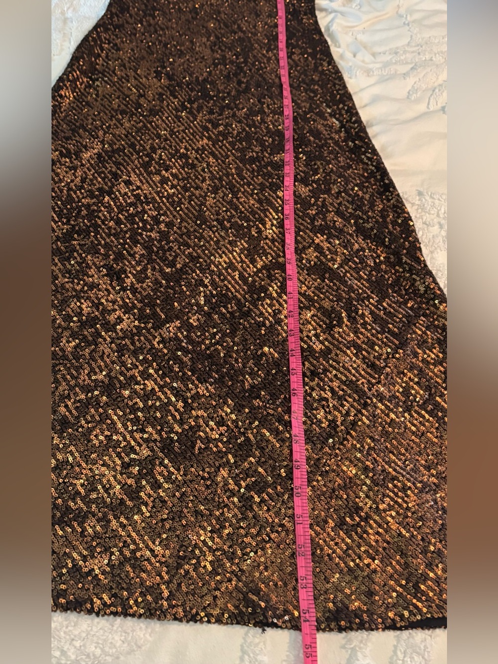 Johnny Was Bronze Sequin Maxi Dress - Picture 15 of 16